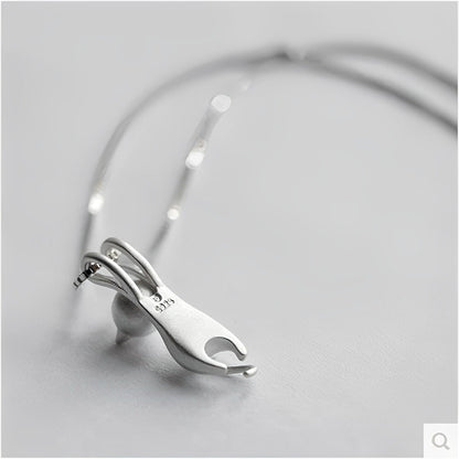 Mina – Collar Gatito Jugador en Plata 925