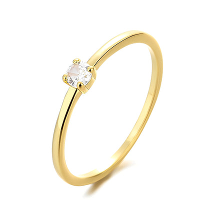 Rowena – Anillo Apilable de Gema de Nacimiento