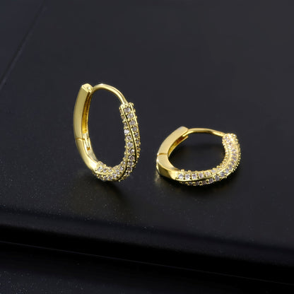 Jiya – Aretes de Oro Brillante Irregulares