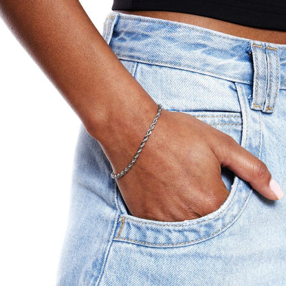 Naia – Pulsera Twist en Acero Titanio