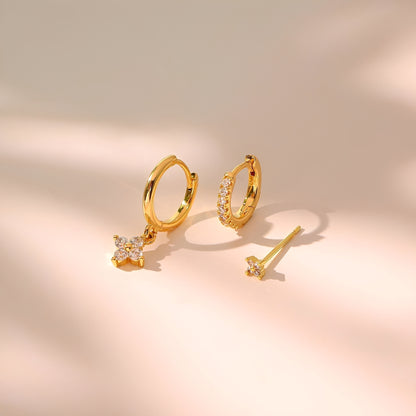 Selena – Set de Pendientes con Clip y Circonitas