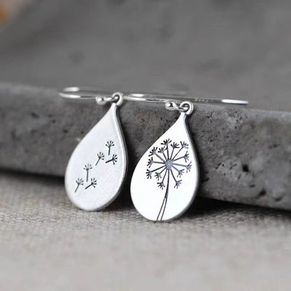 Diane – Pendientes Vintage Flor Plata