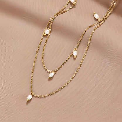 Sophia – Collar Doble Perla