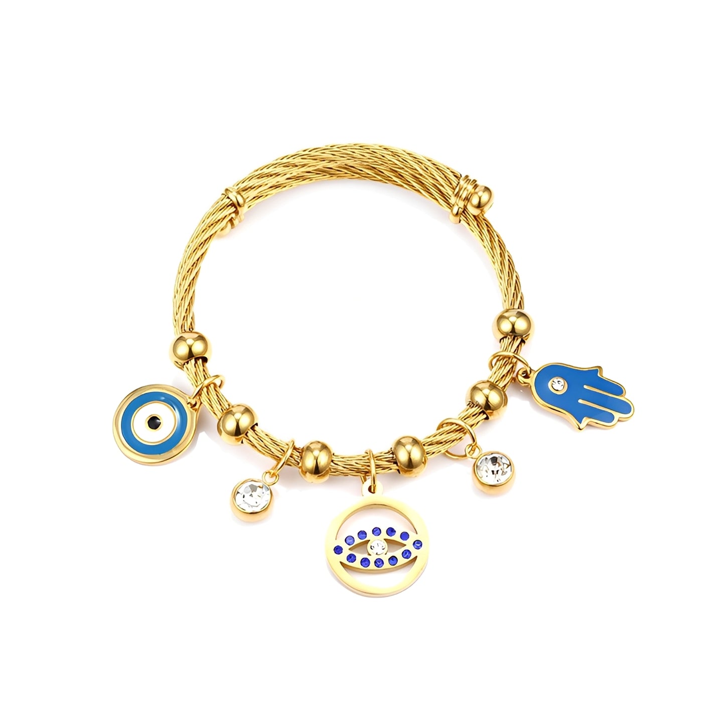 Freya – Pulsera Ojo Turco Elegante