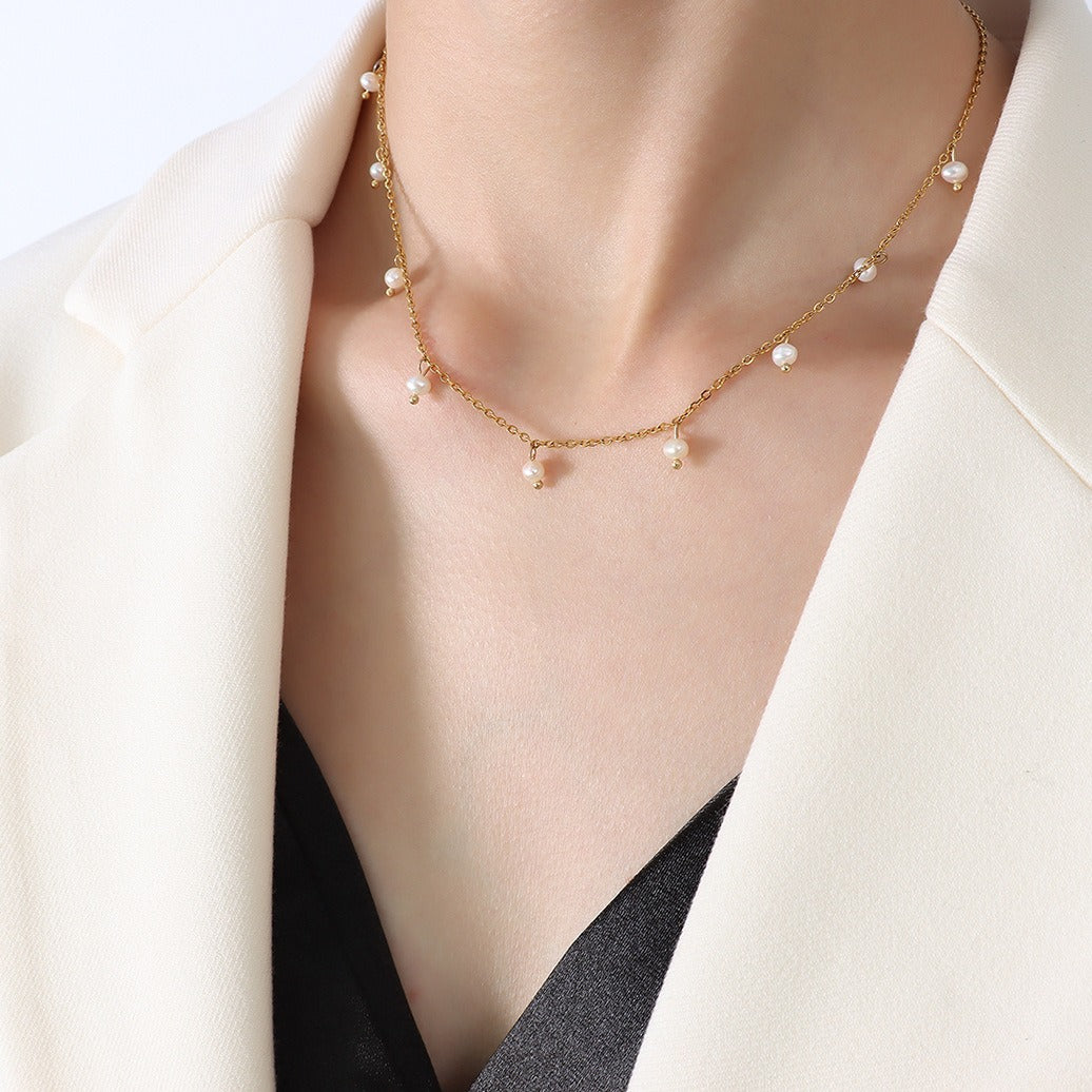 Elena – Collar Perla Luminoso