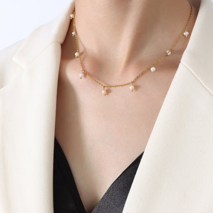 Elena – Collar Perla Luminoso