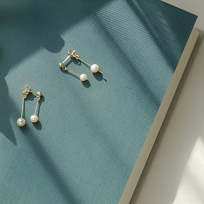Alice – Pendientes Colgante Perla Romance
