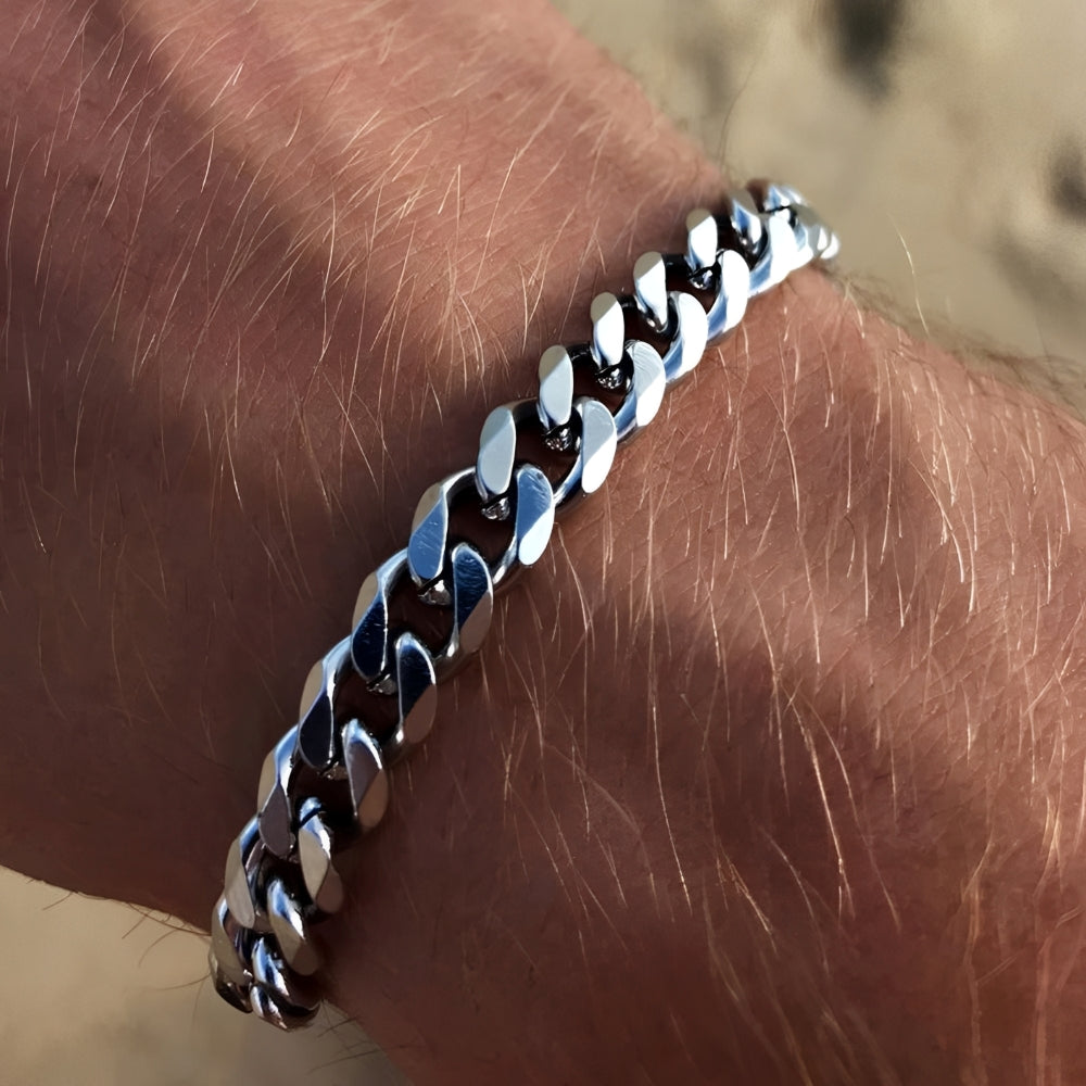 Dennis – Pulsera Cadena Cubana Elegante