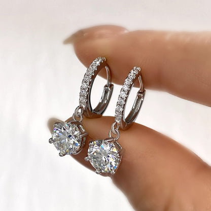 Celina – Pendientes Colgantes Moissanita Elegantes