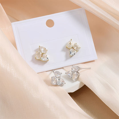 Camille – Pendientes Geométricos con Zirconia Elegantes