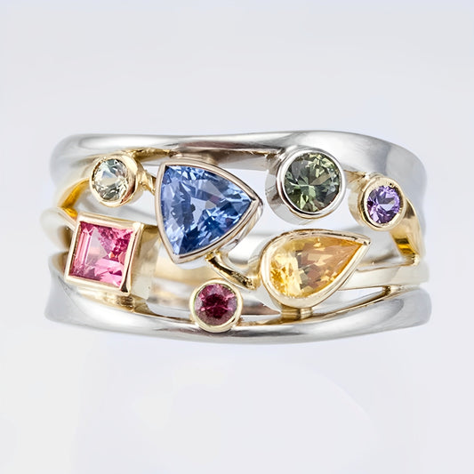 Dalia – Anillo Bohemio con Circonitas Brillantes
