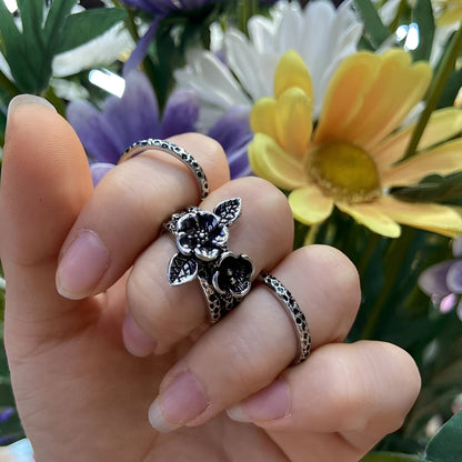 Camille – Anillo Elegante en Plata Flor Vintage