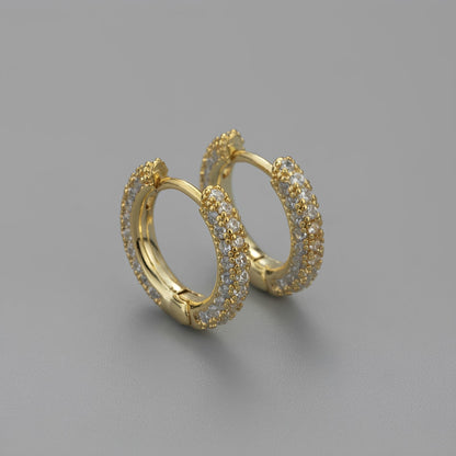 Ceila – Pendientes Aros Grandes con Zircon