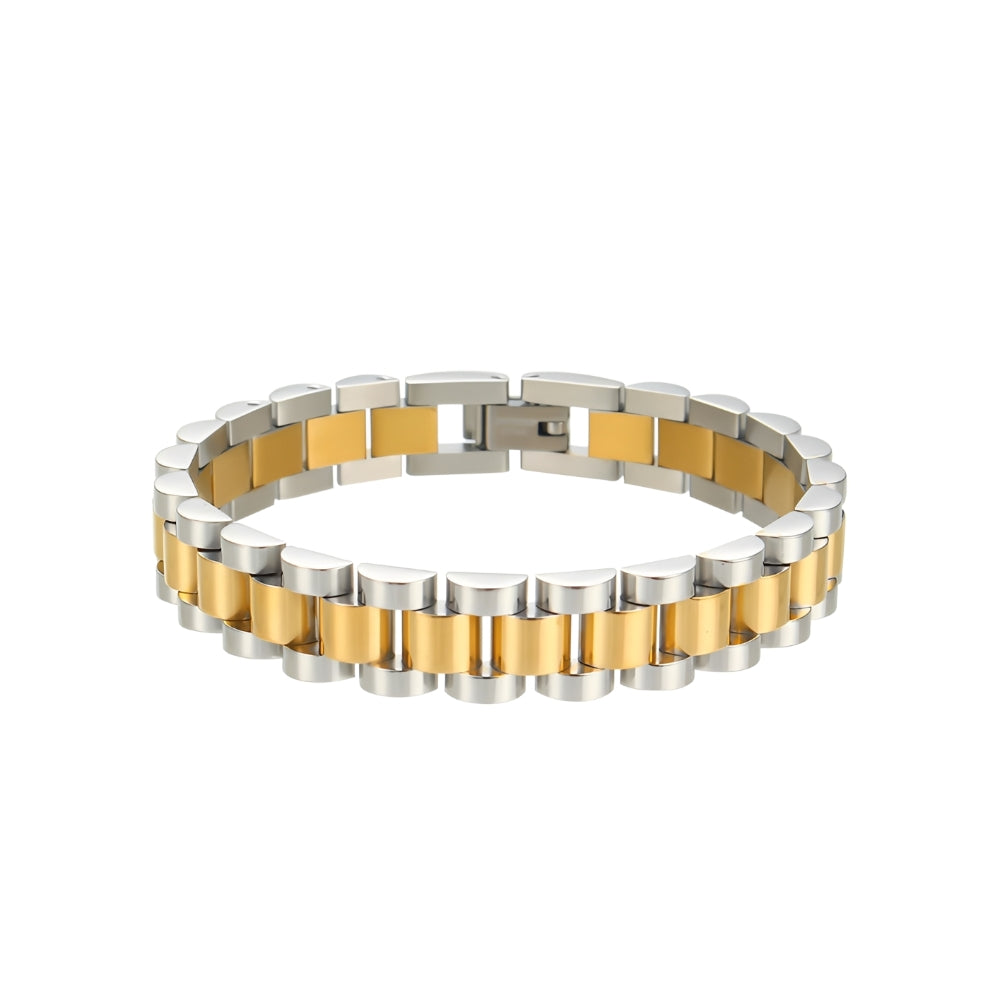 Imee – Pulsera de Cadena Bicolor Oro y Plata