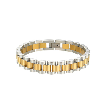 Imee – Pulsera de Cadena Bicolor Oro y Plata