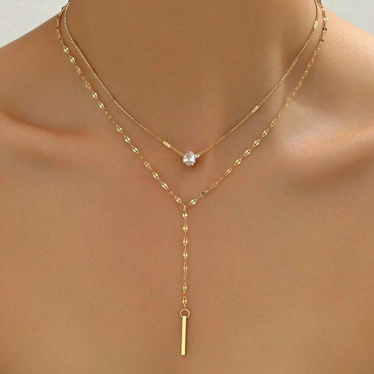 Tyra – Collar Y Multicapa con Borla Brillante