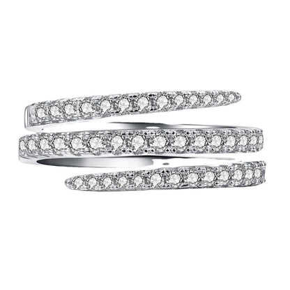 Ailee – Anillo Espiral Pavimentado de Cristales