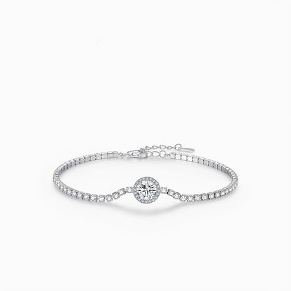 Jennie – Pulsera Tennis Plateada Elegante