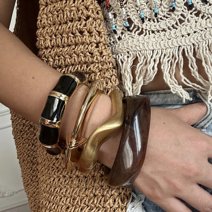 Naomi – Pulsera de Bambú con Bloques de Colores