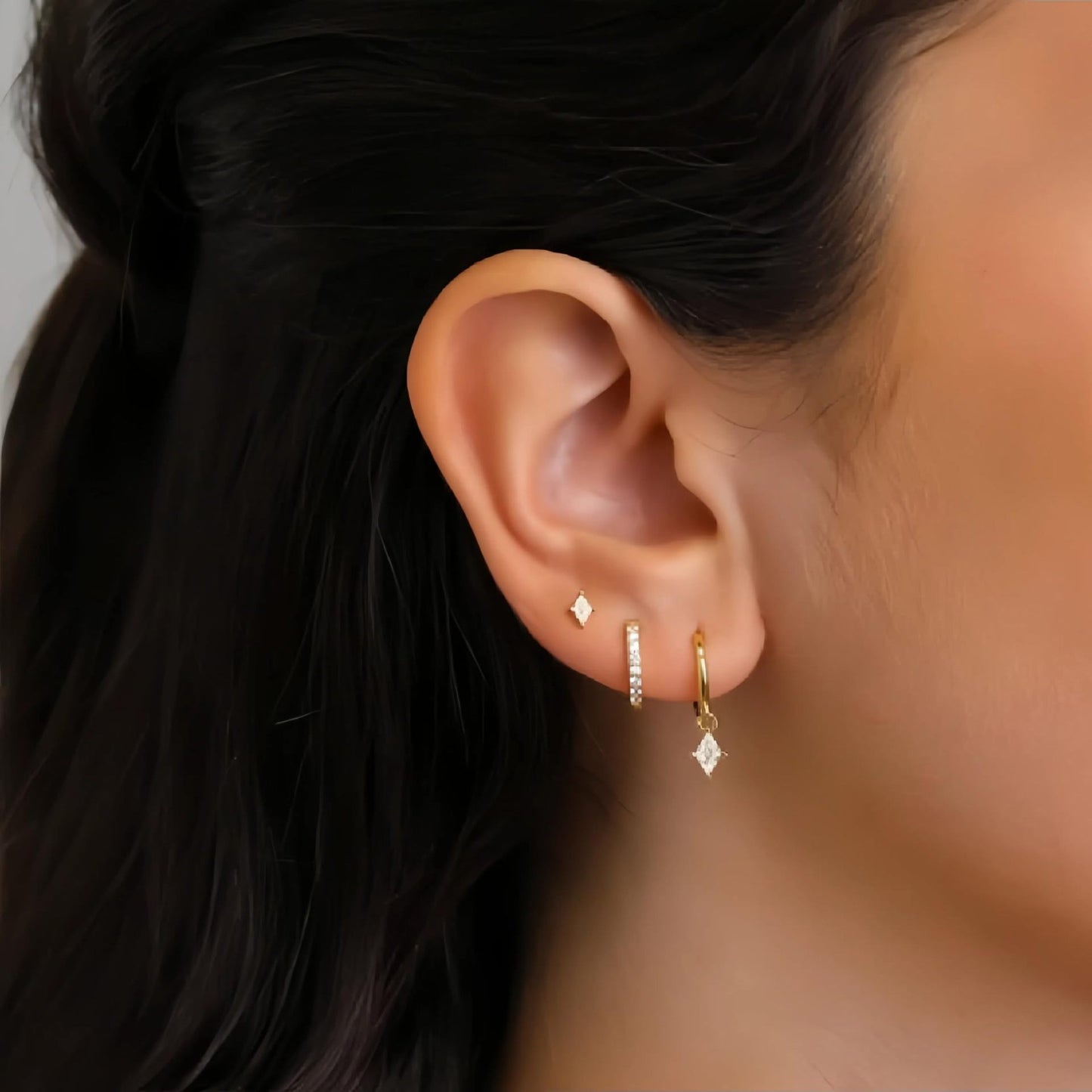 Azaria – Set de Pendientes con Colgante de Diamante