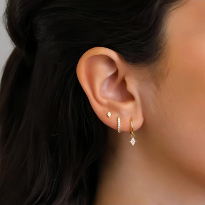 Azaria – Set de Pendientes con Colgante de Diamante