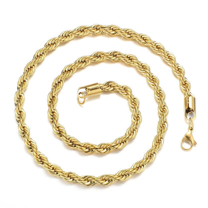 Kaina – Collar Cadena Flor Dorada en Acero Inoxidable