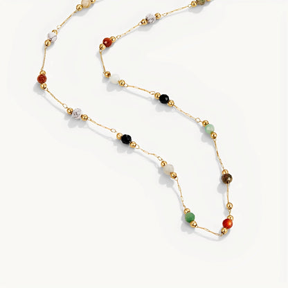 Malou – Collar Eslabones Coloridos con Perlas