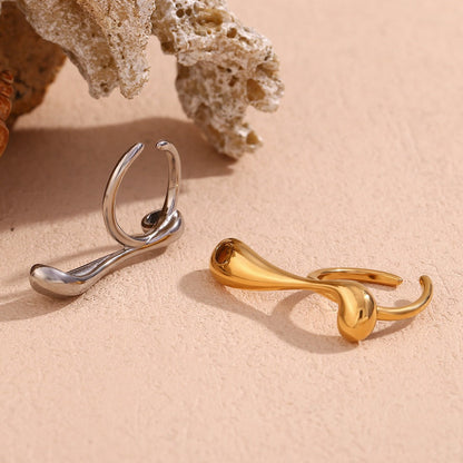 Holly – Anillo Abierto Gota de Agua Irregular