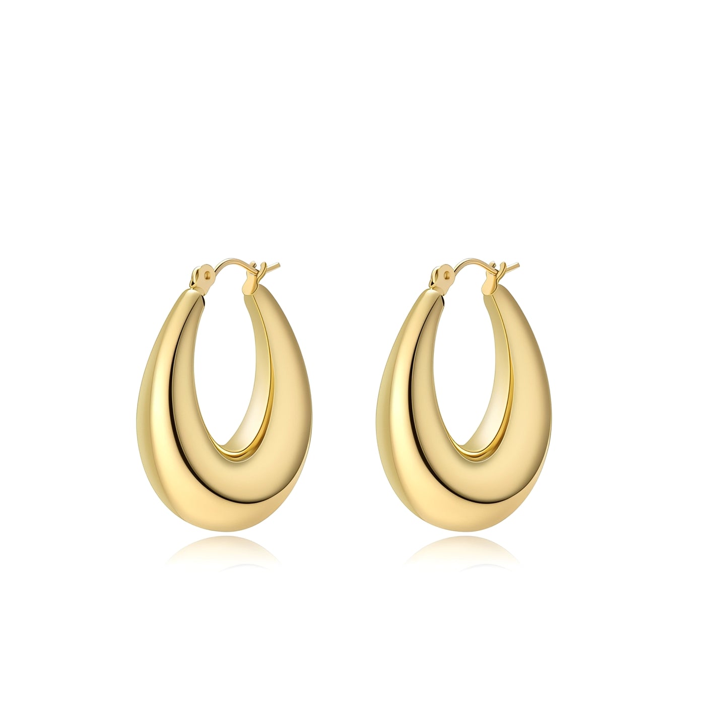Aiko – Pendientes Dorados de Acero Elegantes