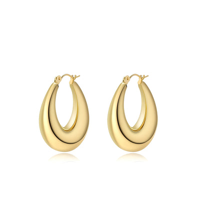 Aiko – Pendientes Dorados de Acero Elegantes