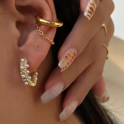 Clarisse – Pendientes Perla y Zirconia Retro Elegantes