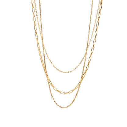 Zarah – Collar Dorado de 3 Filas