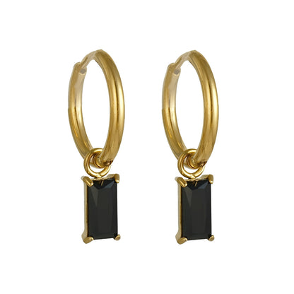 Amara – Pendientes de Zirconio Baño de Oro