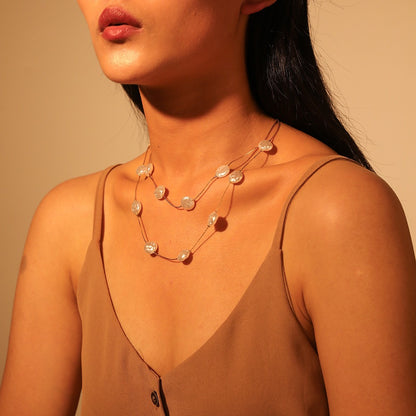 Valien – Collar de Doble Perla Elegante