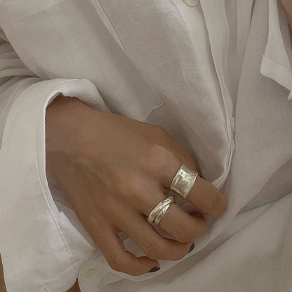 Louna – Anillos Bohemios Dorados &amp; Plateados Irregulares