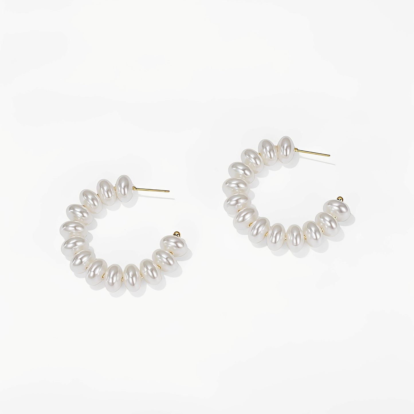 Rhia – Pendientes Aro con Perlas