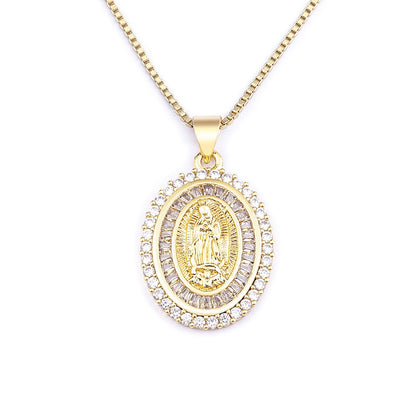 Carmelle – Collar Vintage con Medalla de la Virgen María