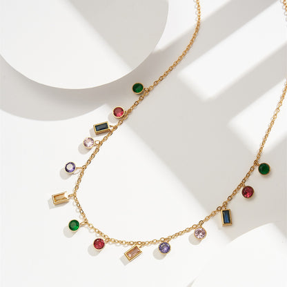 Kamille – Collar de Piedras Multicolor Elegante