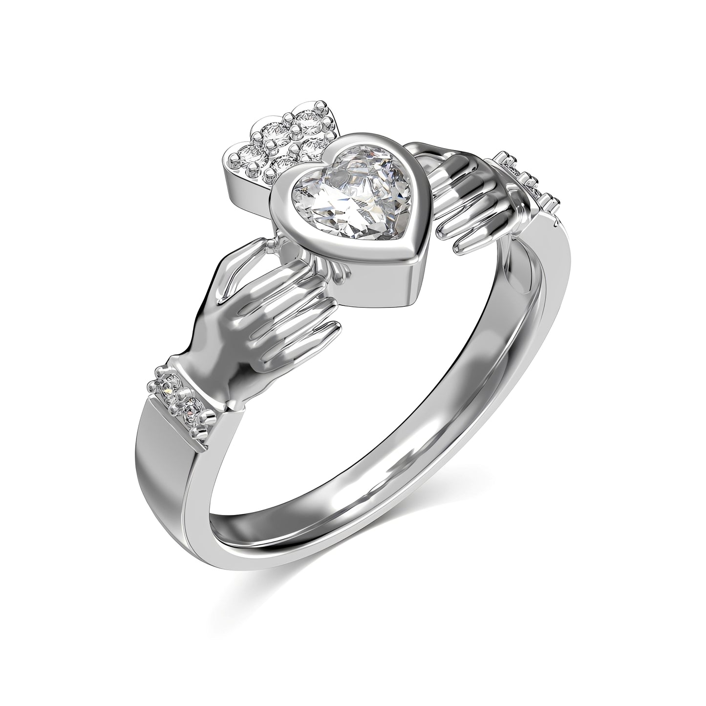 Rhea – Anillo Corazón con Brillo Elegante