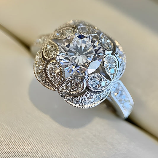 Elva – Anillo Vintage de Plata Brillante