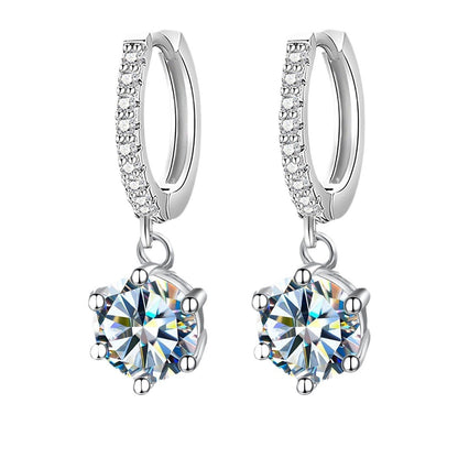 Celina – Pendientes Colgantes Moissanita Elegantes
