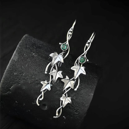 Elvina – Pendientes Hojas Vintage Élficas