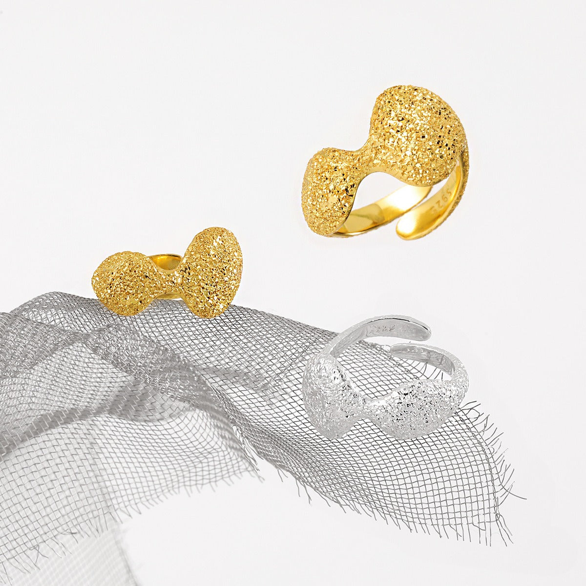 Melina – Anillo Burbujas Ajustable