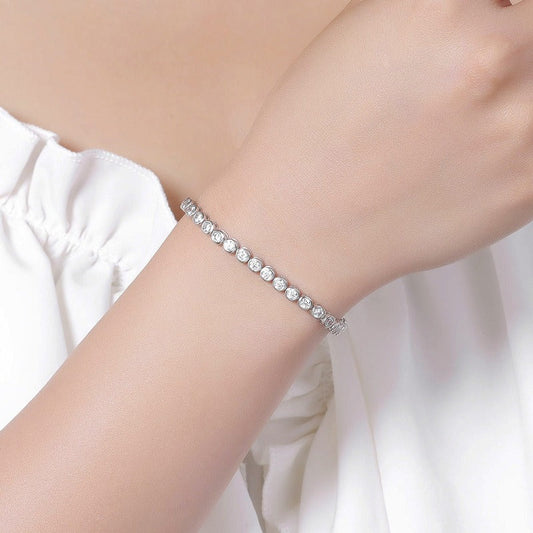 Elise – Pulsera Burbujas en Plata y Diamantes