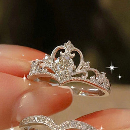 Trisha – Anillos Corona Plata Radiante