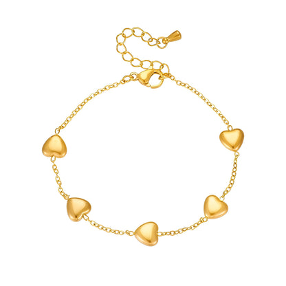 Amara – Pulsera Corazones Delicados Elegante