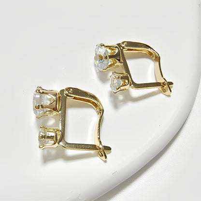 Lianne – Pendientes Vintage Dorados con Circonitas