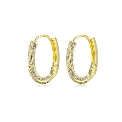 Jiya – Aretes de Oro Brillante Irregulares
