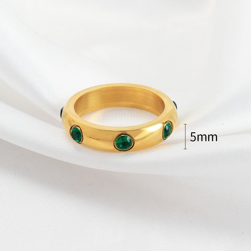 Clara – Anillo Brillante Minimalista de Acero