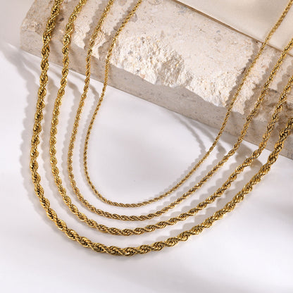 Faya – Collar de Cadena Retorcida Tipo Cuerda